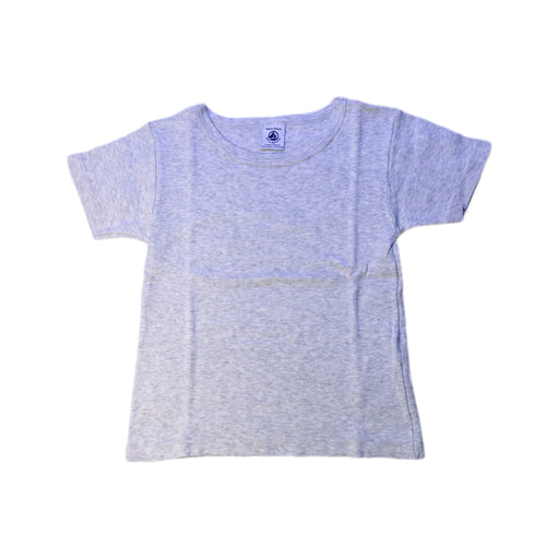 A Grey Short Sleeve T Shirts from Petit Bateau in size 4T for neutral. (Front View)