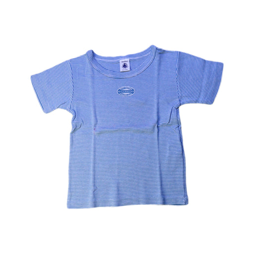A Blue Short Sleeve T Shirts from Petit Bateau in size 3T for neutral. (Front View)