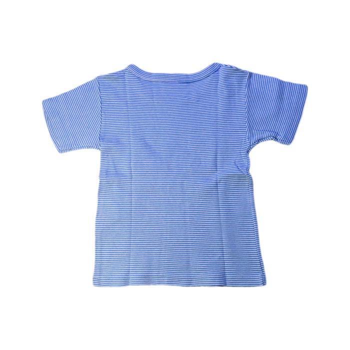 A Blue Short Sleeve T Shirts from Petit Bateau in size 3T for neutral. (Back View)