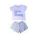 A White Pyjama Sets from Petit Bateau in size 4T for boy. (Front View)