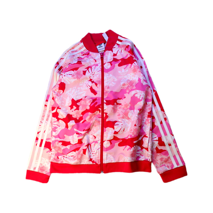 A Pink Lightweight Jackets from Adidas in size 9Y for girl. (Front View)