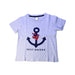 A Grey Short Sleeve T Shirts from Petit Bateau in size 5T for boy. (Front View)