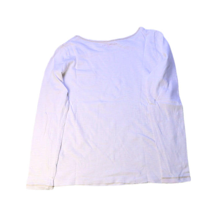 A White Long Sleeve Tops from Monoprix in size 6T for boy. (Back View)