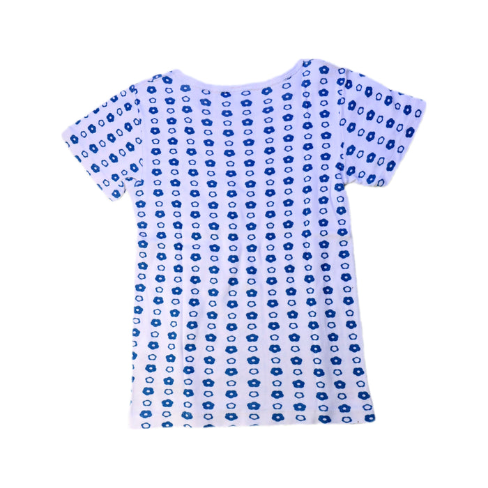 A White Short Sleeve T Shirts from Petit Bateau in size 8Y for girl. (Back View)