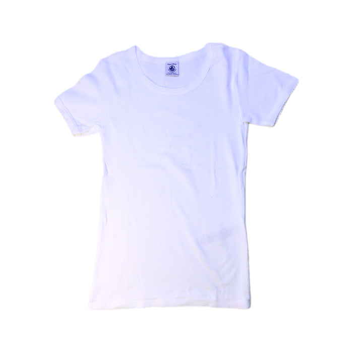 A White Short Sleeve T Shirts from Petit Bateau in size 8Y for neutral. (Front View)