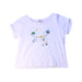 A White Short Sleeve Tops from Cyrillus in size 4T for girl. (Front View)