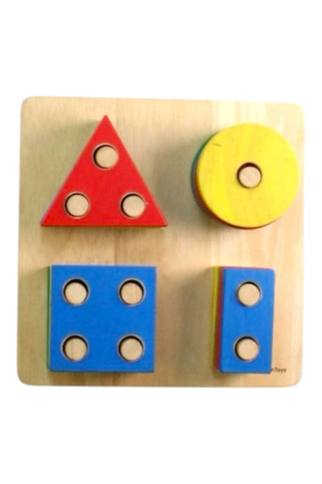 A Blue Wooden Toys from Plan Toys in size 2T for neutral. (Front View)