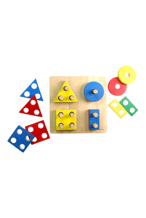 A Blue Wooden Toys from Plan Toys in size 2T for neutral. (Back View)