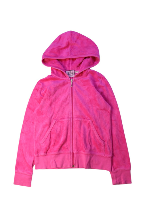 A Pink Hooded Sweatshirts from Juicy Couture in size 7Y for neutral. (Front View)