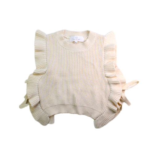 A Beige Sleeveless Tops from  C'era una volta in size 3T for girl. (Front View)