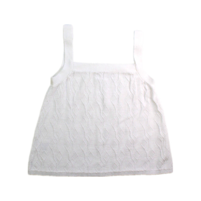 A White Sleeveless Tops from Excuse My French in size 10Y for girl. (Back View)