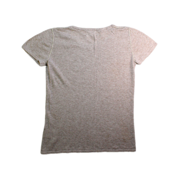 A Beige Short Sleeve Tops from Excuse My French in size 10Y for girl. (Back View)