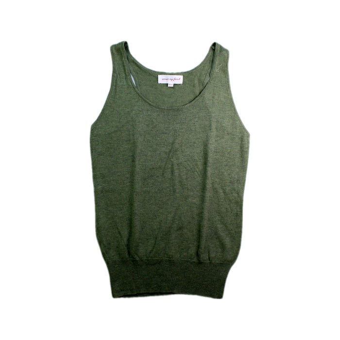 A Green Sleeveless Tops from Excuse My French in size 10Y for girl. (Front View)