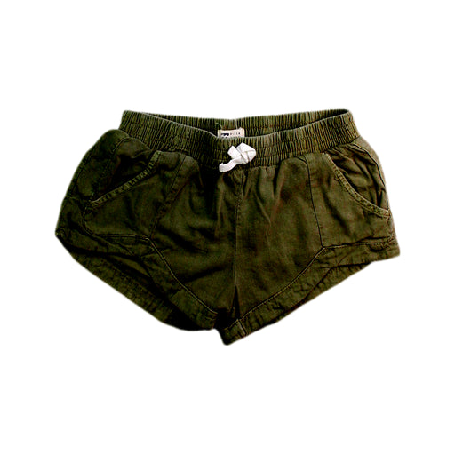 A Green Shorts from Billabong in size 7Y for girl. (Front View)