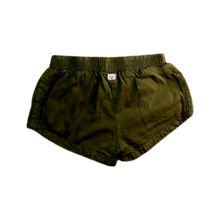 A Green Shorts from Billabong in size 7Y for girl. (Back View)