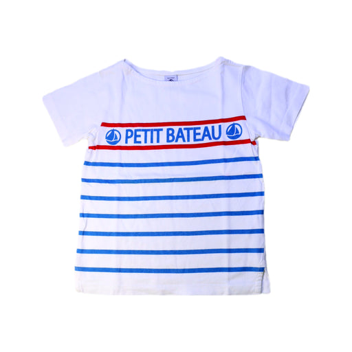 A White Short Sleeve T Shirts from Petit Bateau in size 5T for neutral. (Front View)