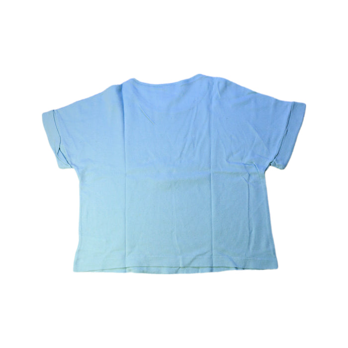 A Blue Short Sleeve T Shirts from Petit Bateau in size 6T for girl. (Back View)