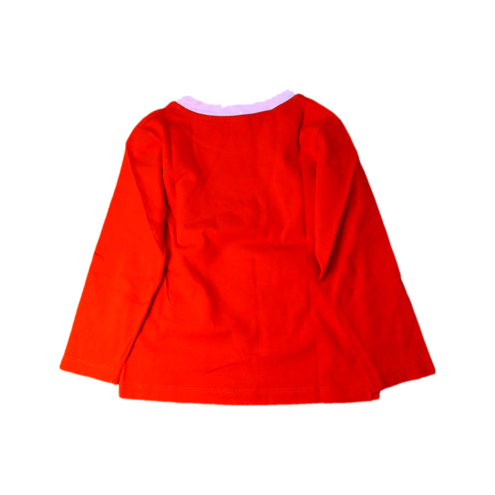 A Red Long Sleeve T Shirts from Petit Bateau in size 4T for neutral. (Back View)