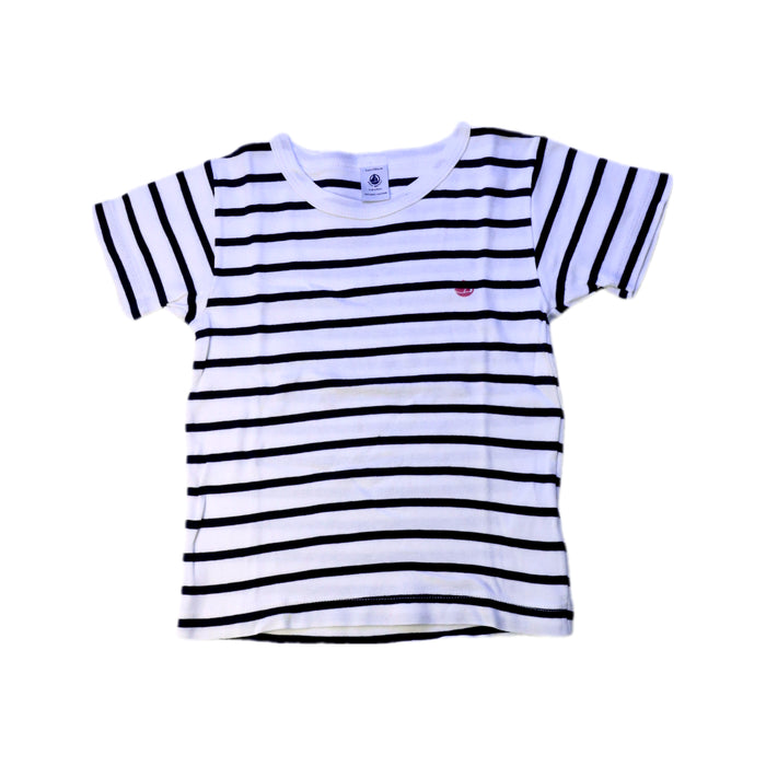A Black Short Sleeve T Shirts from Petit Bateau in size 4T for neutral. (Front View)