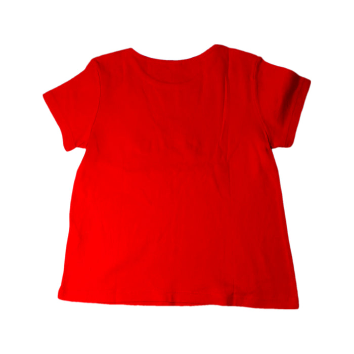 A Red Short Sleeve T Shirts from Petit Bateau in size 8Y for girl. (Back View)
