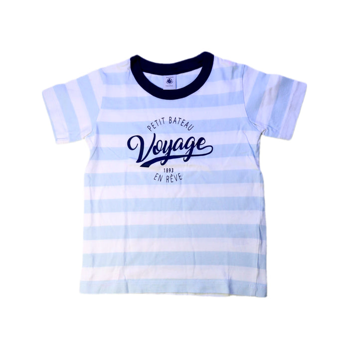 A White Short Sleeve T Shirts from Petit Bateau in size 5T for neutral. (Front View)