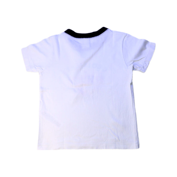 A White Short Sleeve T Shirts from Petit Bateau in size 4T for boy. (Back View)