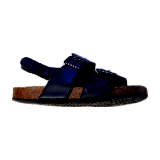 A Blue Sandals from Jacadi in size 4T for neutral. (Front View)