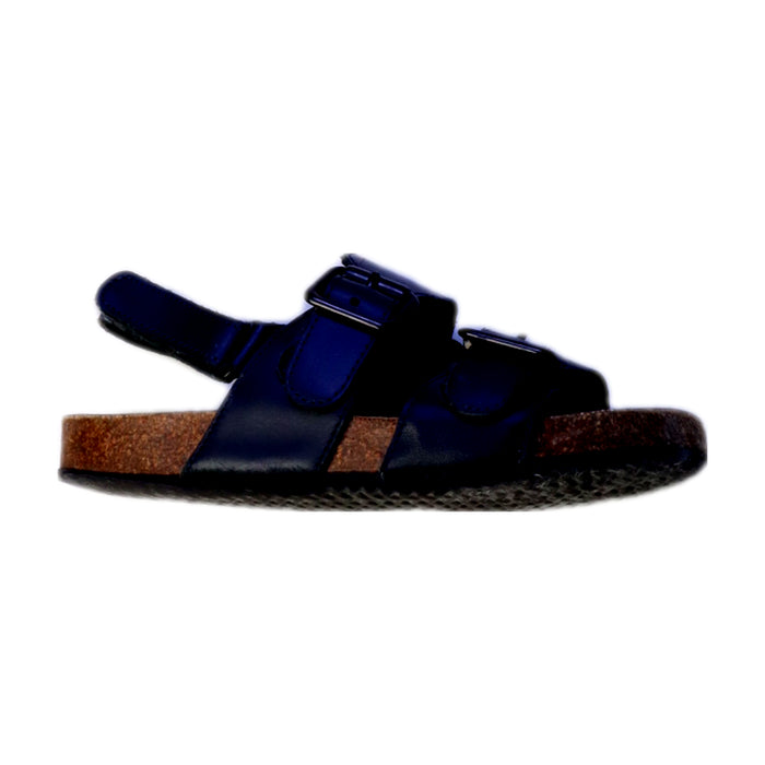 A Blue Sandals from Jacadi in size 4T for neutral. (Front View)