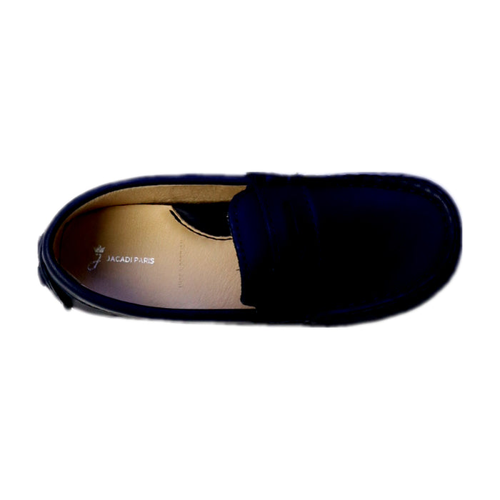 A Navy Loafers & Moccasins from Jacadi in size 5T for boy. (Front View)