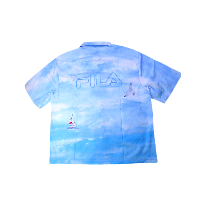 A Blue Short Sleeve Shirts from Fila in size 14Y for boy. (Back View)
