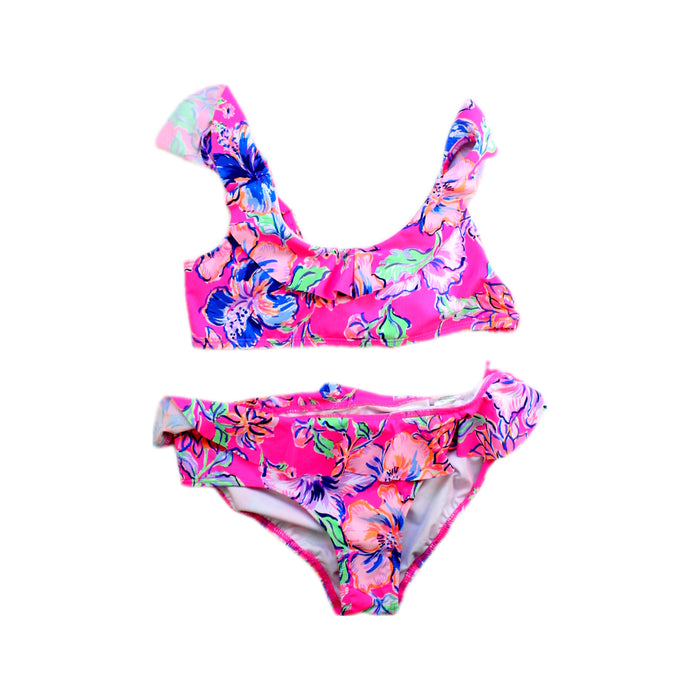 A Pink Swim Sets from Lilly Pulitzer in size 10Y for girl. (Front View)