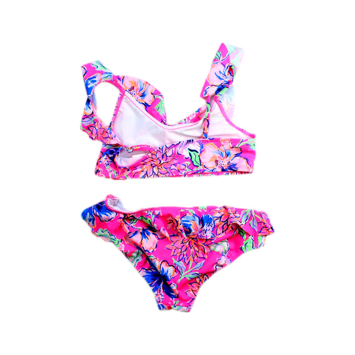 A Pink Swim Sets from Lilly Pulitzer in size 10Y for girl. (Back View)