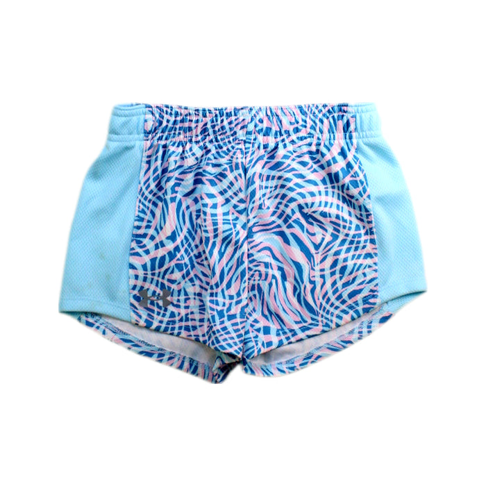 A Blue Shorts from Under Armour in size 6T for girl. (Front View)