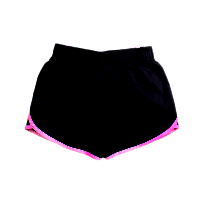 A Black Active Shorts from Under Armour in size 6T for girl. (Back View)