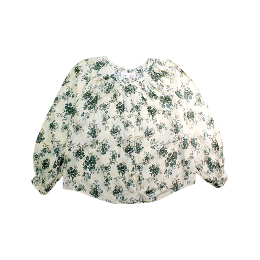 A White Long Sleeve Tops from Excuse My French in size 6T for girl. (Front View)