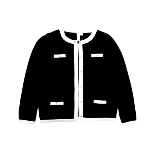 A Black Cardigans from Janie & Jack in size 8Y for girl. (Front View)