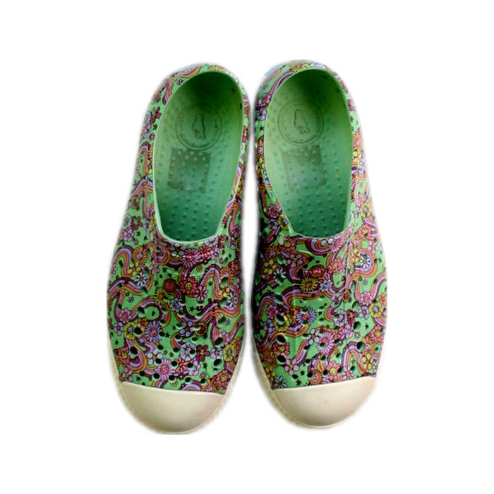 A Multicolour Slip Ons from Native Shoes in size 6T for girl. (Back View)