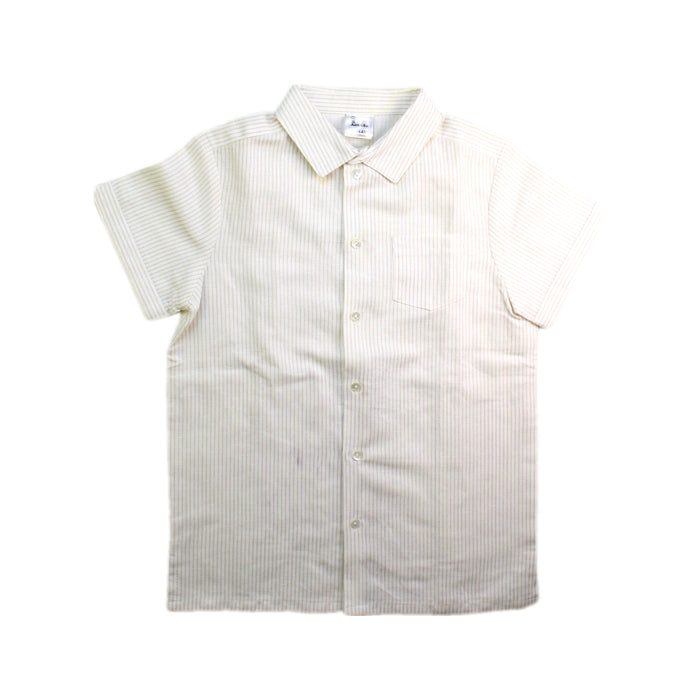 A Ivory Short Sleeve Shirts from Sarah Louise in size 6T for boy. (Back View)