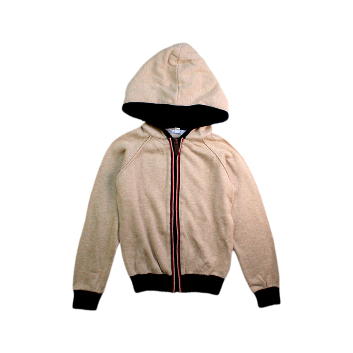A Beige Hooded Sweatshirts from Jacadi in size 4T for boy. (Front View)