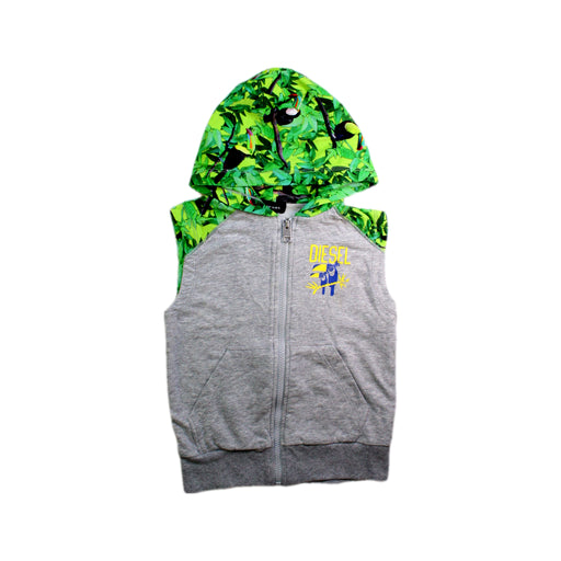 A Green Zippered Sweatshirts from Diesel in size 6T for boy. (Front View)