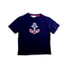 A Navy Short Sleeve T Shirts from Janie & Jack in size 4T for boy. (Front View)