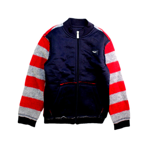 A Navy Zippered Sweatshirts from Aston Martin in size 6T for boy. (Front View)