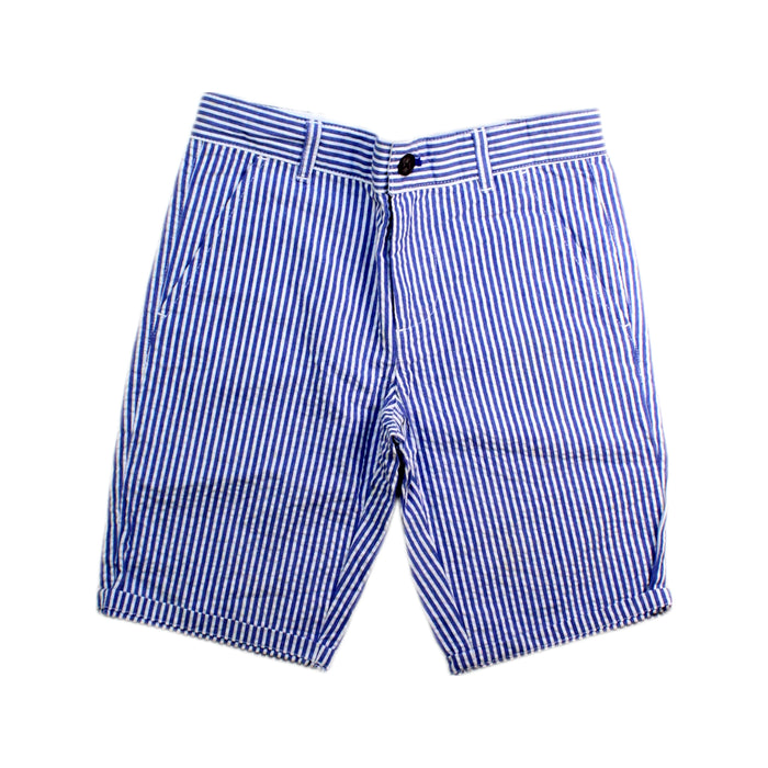A Blue Shorts from Jacadi in size 6T for boy. (Front View)