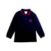 A Navy Long Sleeve Polos from Jacadi in size 6T for boy. (Front View)
