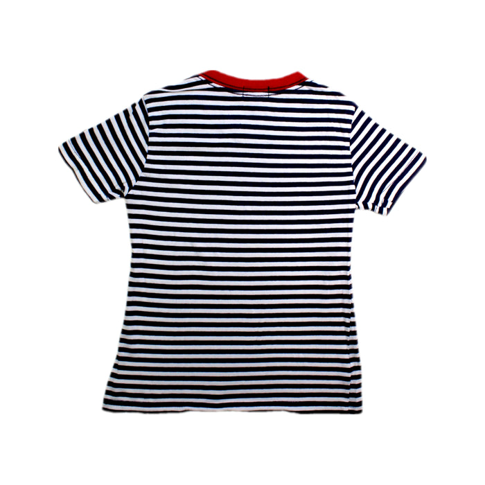A Navy Short Sleeve T Shirts from Polo Ralph Lauren in size 5T for boy. (Back View)