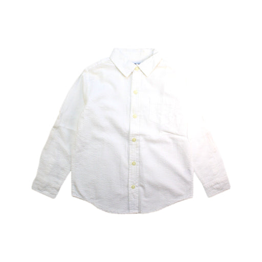 A White Long Sleeve Shirts from Janie & Jack in size 5T for boy. (Front View)