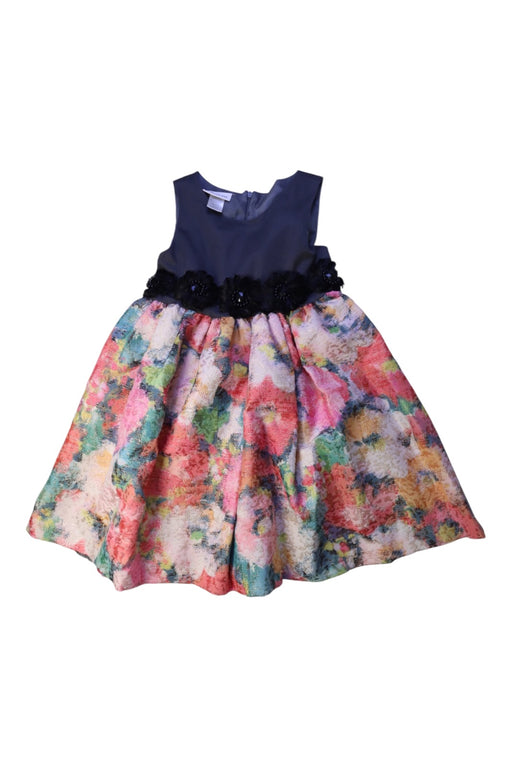 A Multicolour Sleeveless Dresses from Bonnie Jean in size 6T for girl. (Front View)