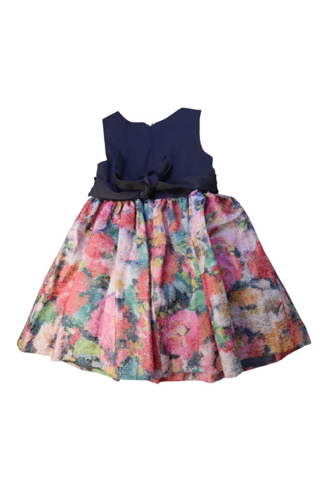 A Multicolour Sleeveless Dresses from Bonnie Jean in size 6T for girl. (Back View)