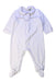 A White Long Sleeve Jumpsuits from Armani in size 3-6M for neutral. (Front View)