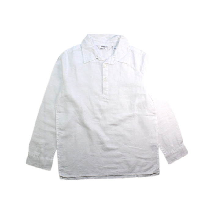 A White Long Sleeve Shirts from Janie & Jack in size 6T for boy. (Front View)